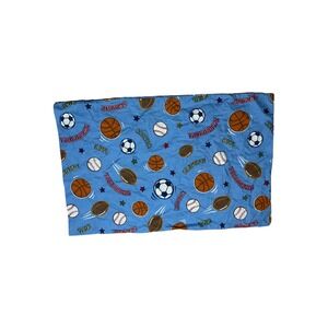 Circo Blue Sports Themed Pillowcase Football Basketball Soccer Baseball Kids